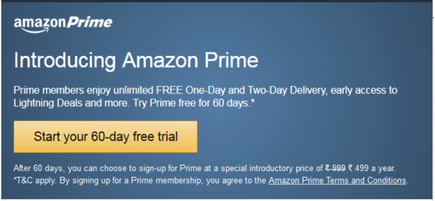 Amazon India website (26 July 2016)